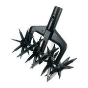 MERILER Gardening Rotary Tiller, Manual Cultivator with Detachable Tines, Ideal for Reseeding Grass or Terra Mixing (Without Pole)